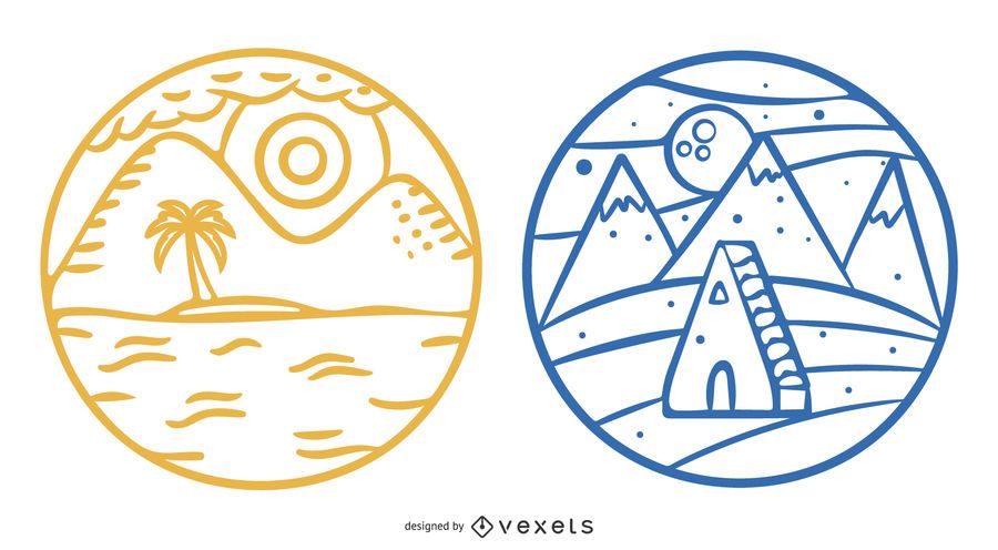 Nature Landscape Badge Pack Nature Landscape Badge Pack