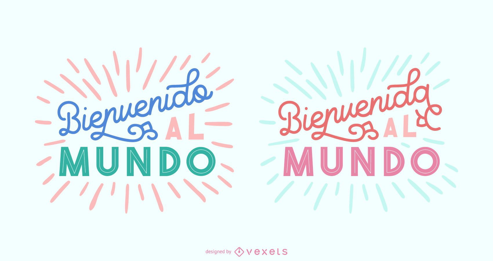 Novo conjunto de banner para bebês com letras em espanhol