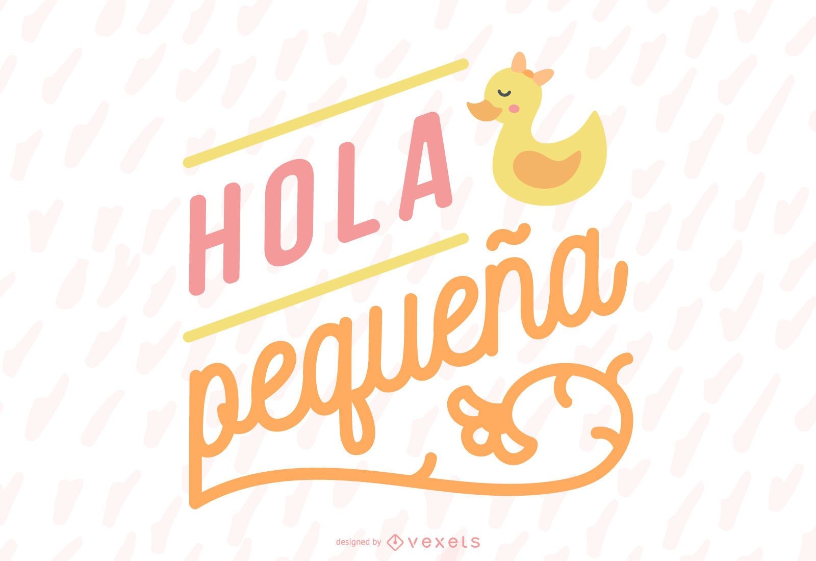 New Baby Girl Spanish Lettering Banner