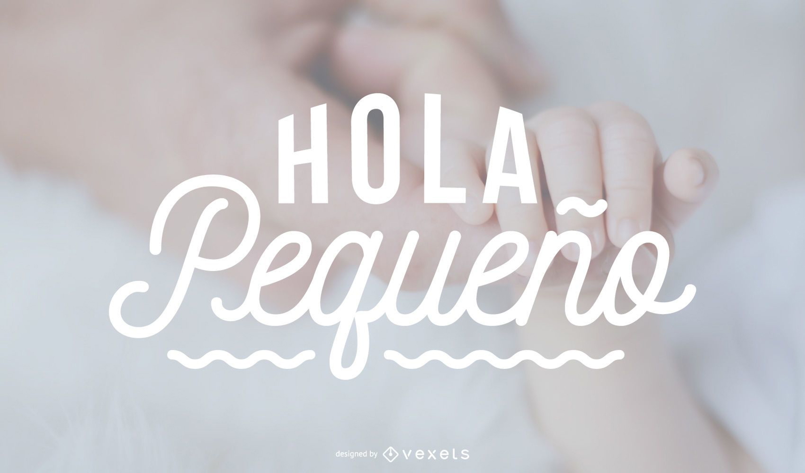 Newborn Boy Spanish Lettering Banner