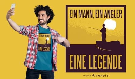Diseño de camiseta Angler-German