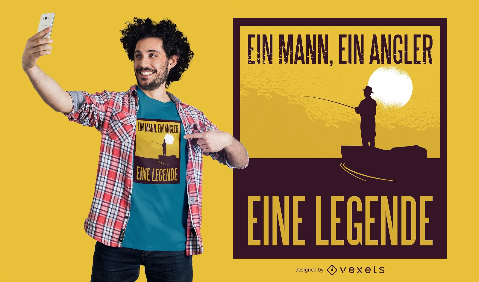 Angler-Deutsches T-Shirt Design