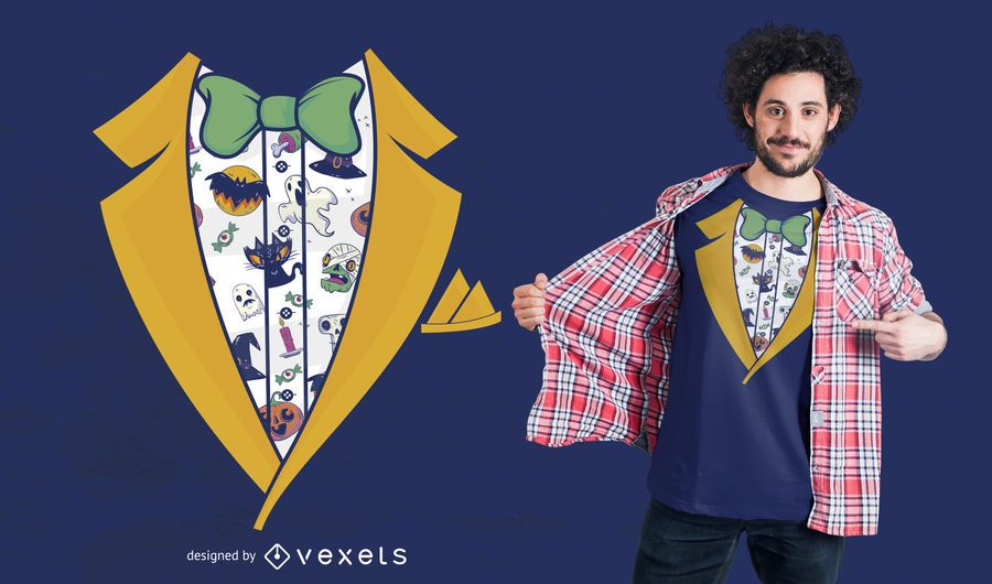 Halloween-Tuxedo T-Shirt Design Halloween-Tuxedo T-Shirt Design