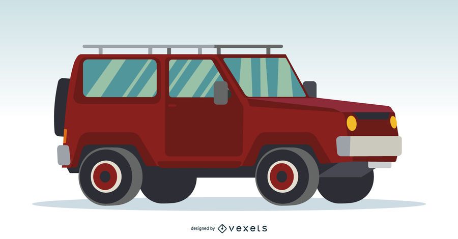 Ilustração de carro vermelho 4x4 Ilustração de carro vermelho 4x4
