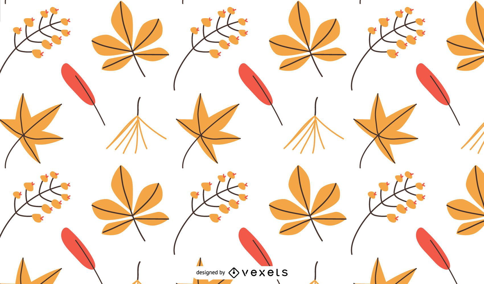 DISEÑO DE VECTOR DE HOJAS DE OTOÑO