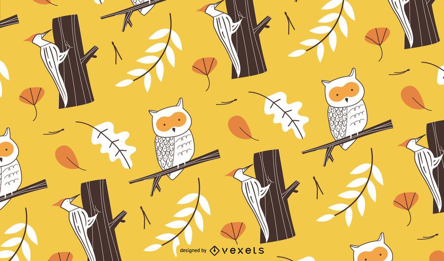 Autumn Birds Pattern Autumn Birds Pattern
