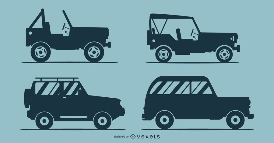 Silhouettes Of 4 Cars Illustration Silhouettes Of 4 Cars Illustration