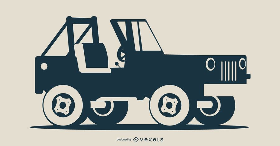 Open Top Car Silhouette Illustration Open Top Car Silhouette Illustration