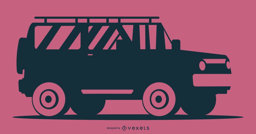 Pink Background Car Silhouette Illustration Pink Background Car Silhouette Illustration