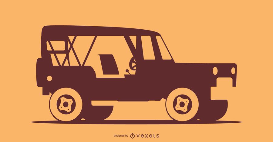 Off-Road Car Silhouette Illustration Off-Road Car Silhouette Illustration