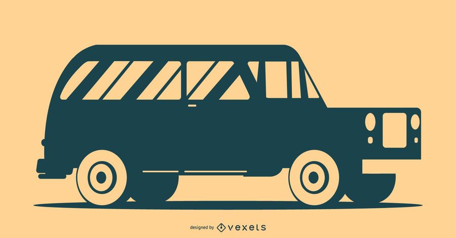 Ilustración de silueta de coche clásico Ilustración de silueta de coche clásico