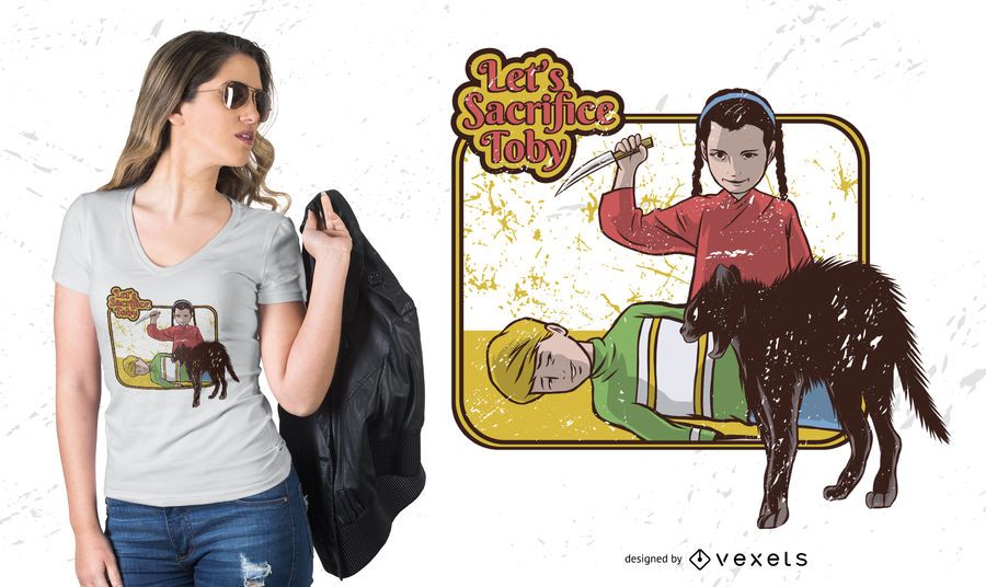 Projeto do t-shirt de Toby do sacrifício Projeto do t-shirt de Toby do sacrifício