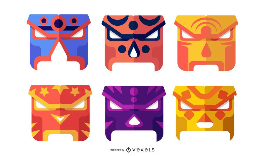GEOMETRIC MASK ILLUSTRATION GEOMETRIC MASK ILLUSTRATION