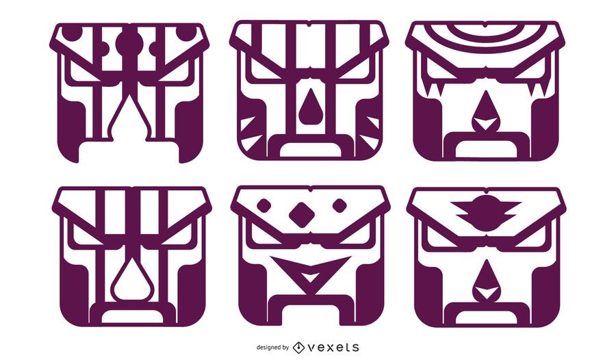 LILA GEOMETRISCHES MASKENDESIGN LILA GEOMETRISCHES MASKENDESIGN