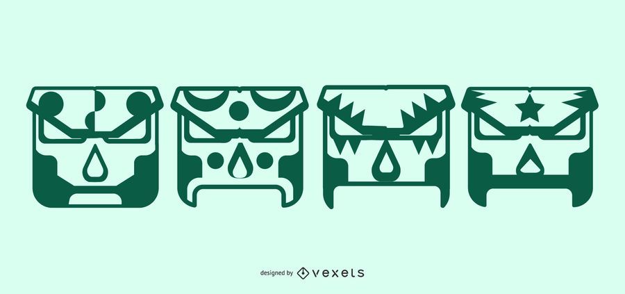 Máscaras geométricas do lutador Máscaras geométricas do lutador
