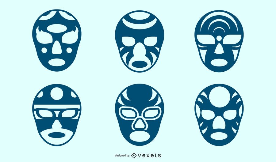 Máscaras faciales de silueta creativa Máscaras faciales de silueta creativa