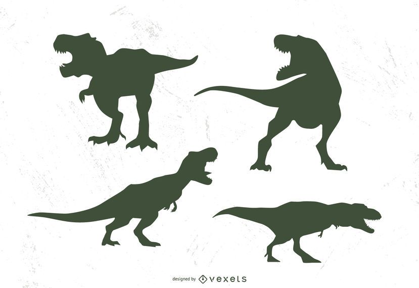 T-rex silhouette set T-rex silhouette set
