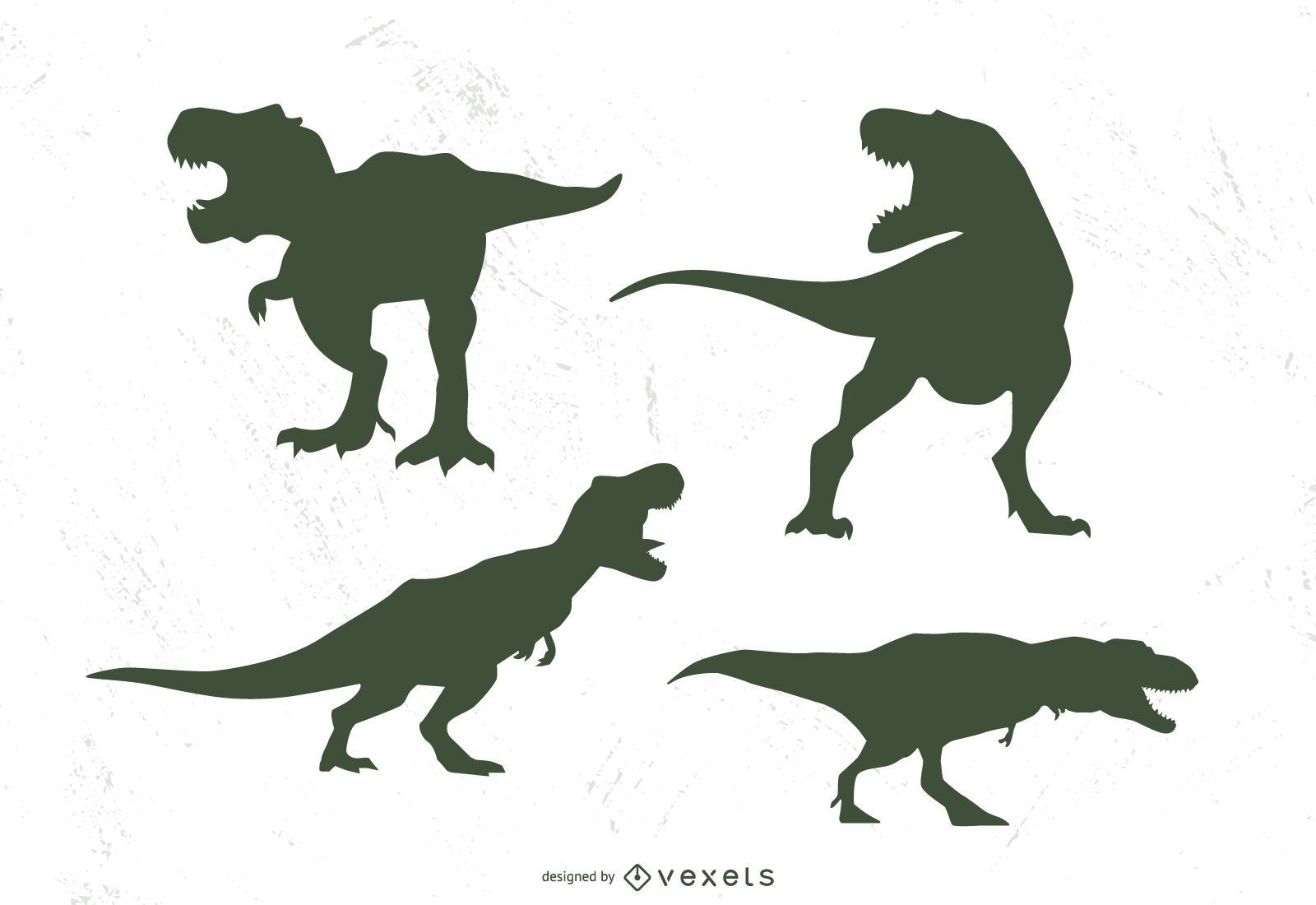 Conjunto de silhueta T-rex