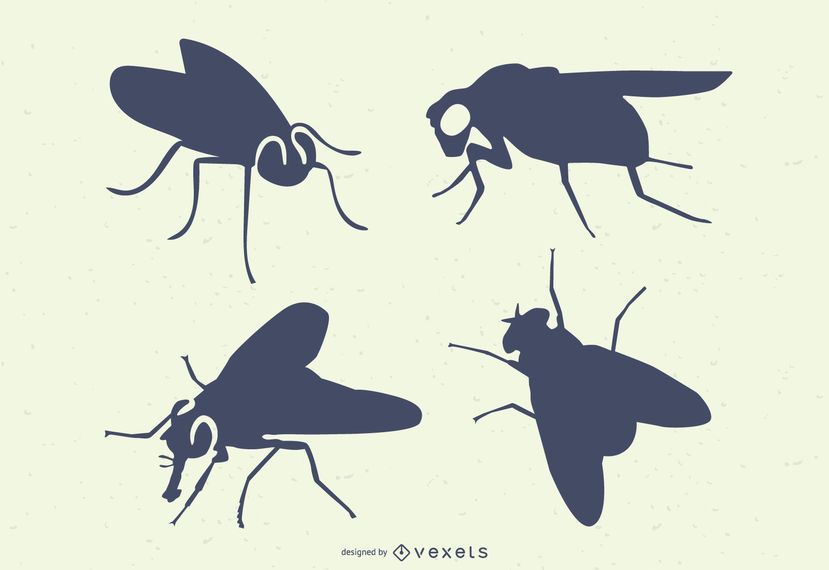 Fly Insect Silhouettes Fly Insect Silhouettes