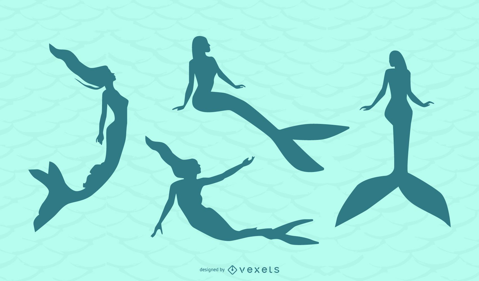 Mermaid silhouettes collection