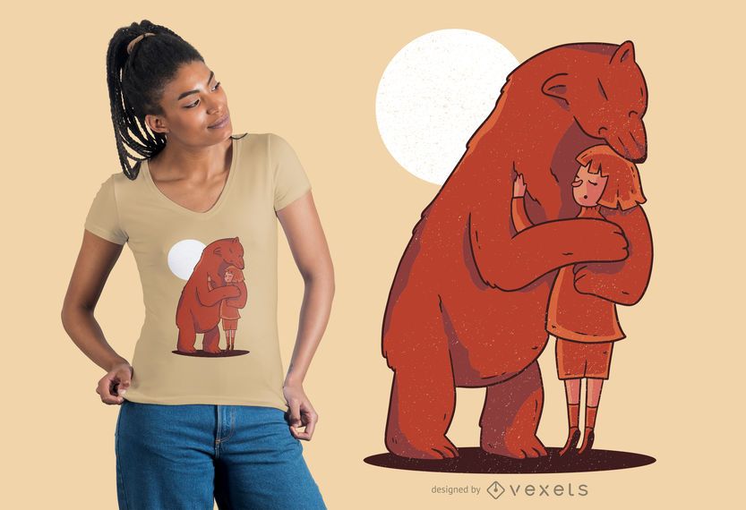 Diseño del vector del abrazo del oso Diseño del vector del abrazo del oso
