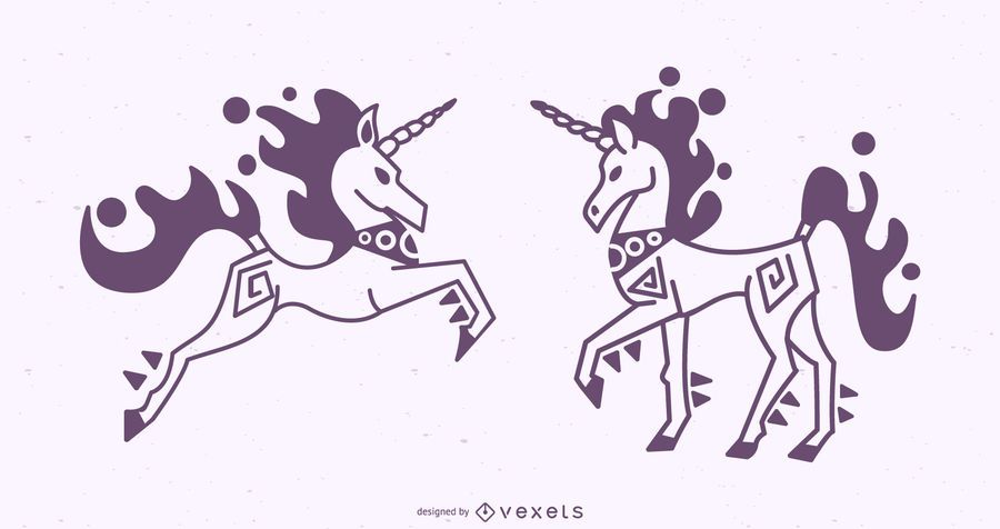 Unicorn Stylish Silhouette Design Unicorn Stylish Silhouette Design