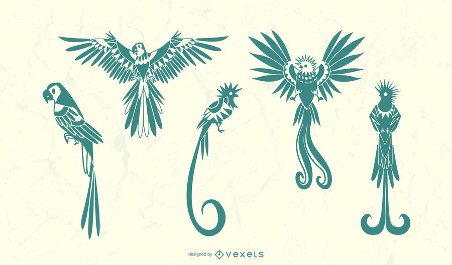 Stylish Bird Silhouette Set Stylish Bird Silhouette Set