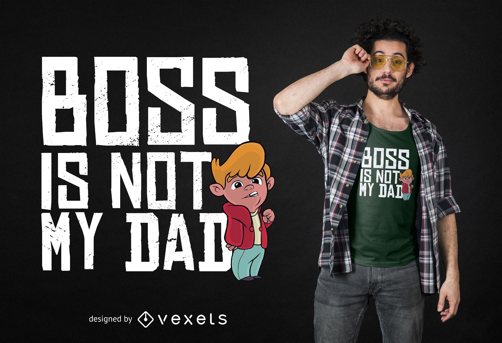 Boss is not my dad T-shirt Design 