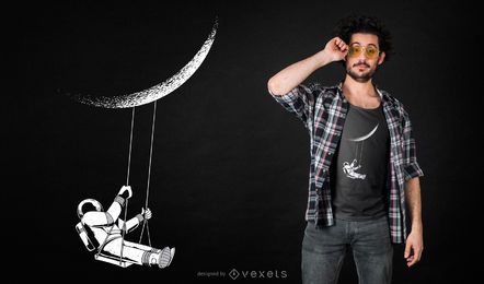 Diseño de camiseta Moon Astronaut Diseño de camiseta Moon Astronaut