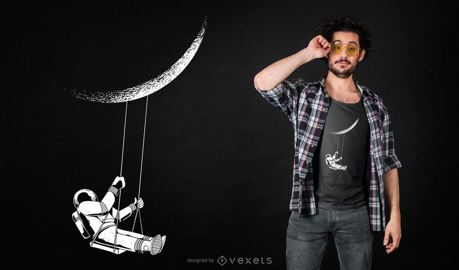 Diseño de camiseta Moon Astronaut Diseño de camiseta Moon Astronaut
