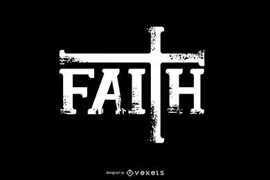 Diseño de tarjeta Faith Typo