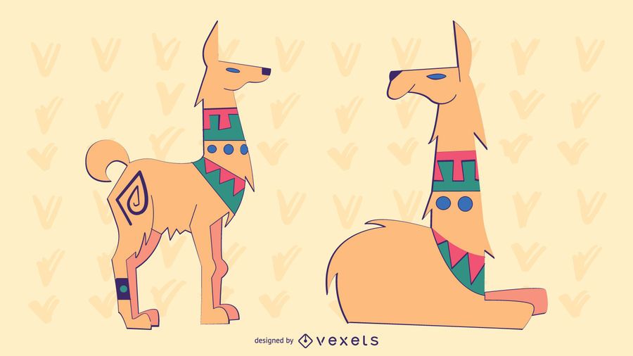 Stylish Colored Lama Set Stylish Colored Lama Set