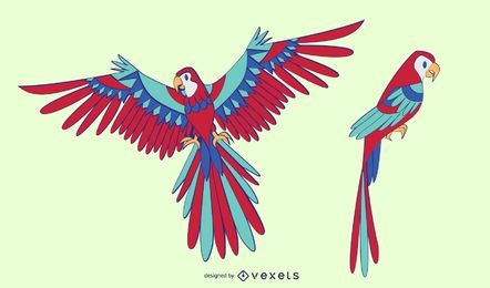 Stylish parrot design