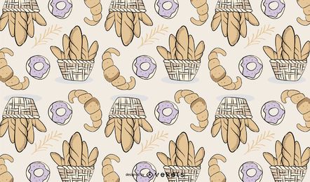 Bäckerei-Brot-Muster-Design Bäckerei-Brot-Muster-Design
