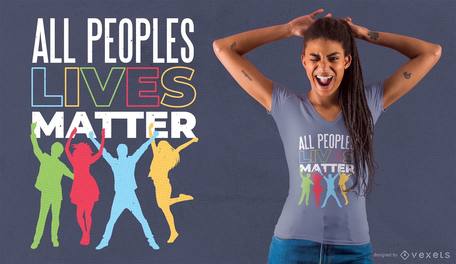 Diseño de camiseta People Lives