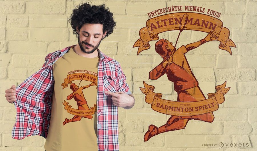 Diseño de camiseta alemana de bádminton Diseño de camiseta alemana de bádminton