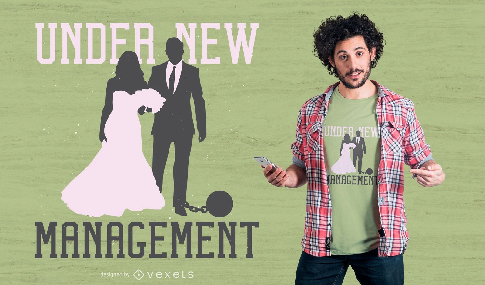 Design de camiseta com citação de casamento