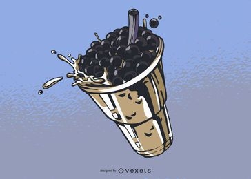 Bubble tea illustration