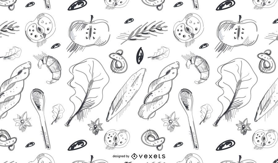 Hand drawn bakery pattern Hand drawn bakery pattern