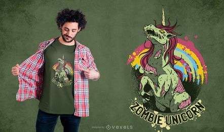 Diseño de camiseta unicornio zombie Diseño de camiseta unicornio zombie