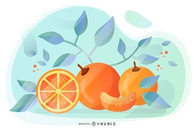 Design artístico de vetor laranja