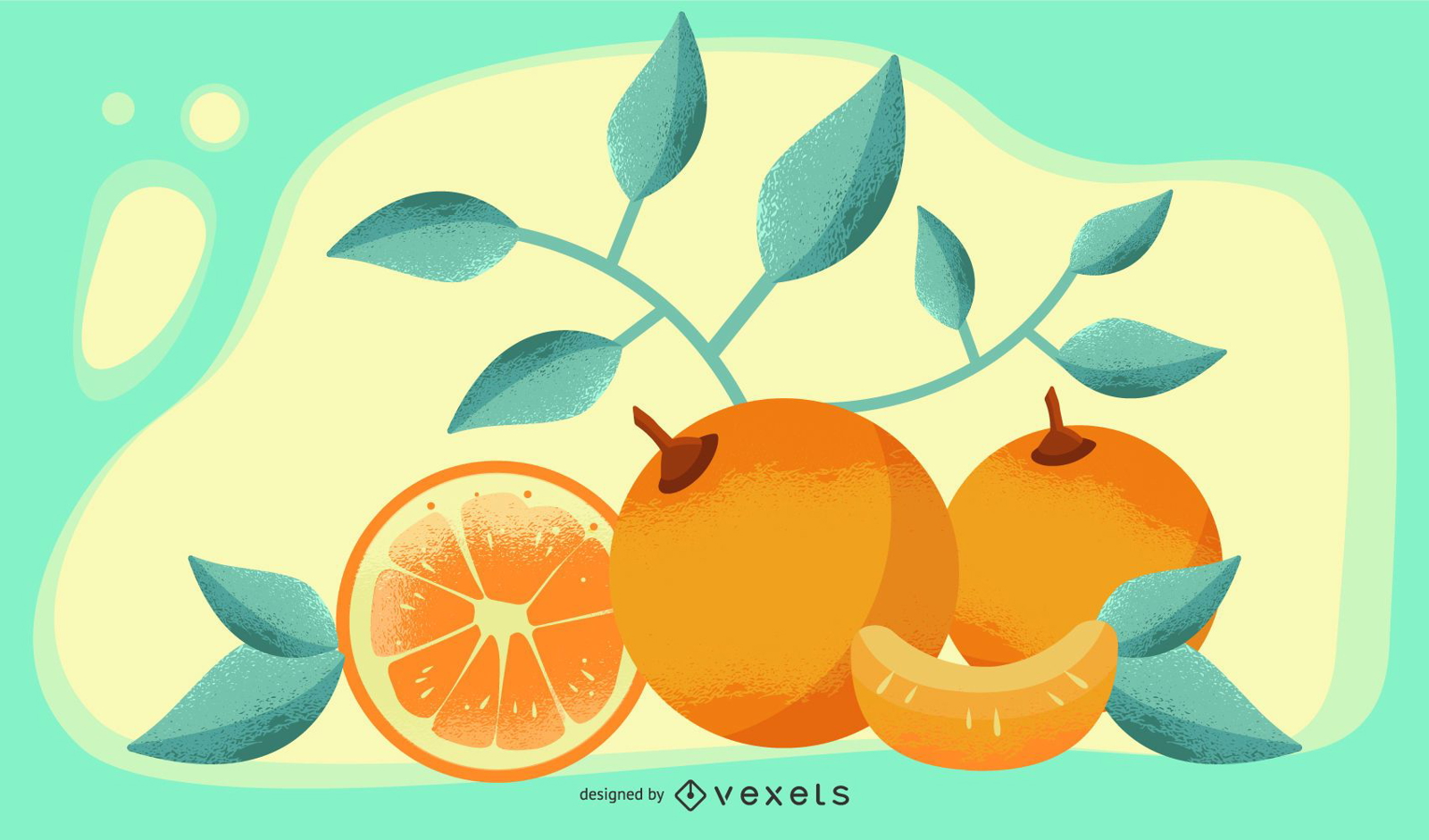 Banner de design art?stico vetorial laranja