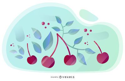 Cherry Vector Artistic Design Cherry Vector Artistic Design