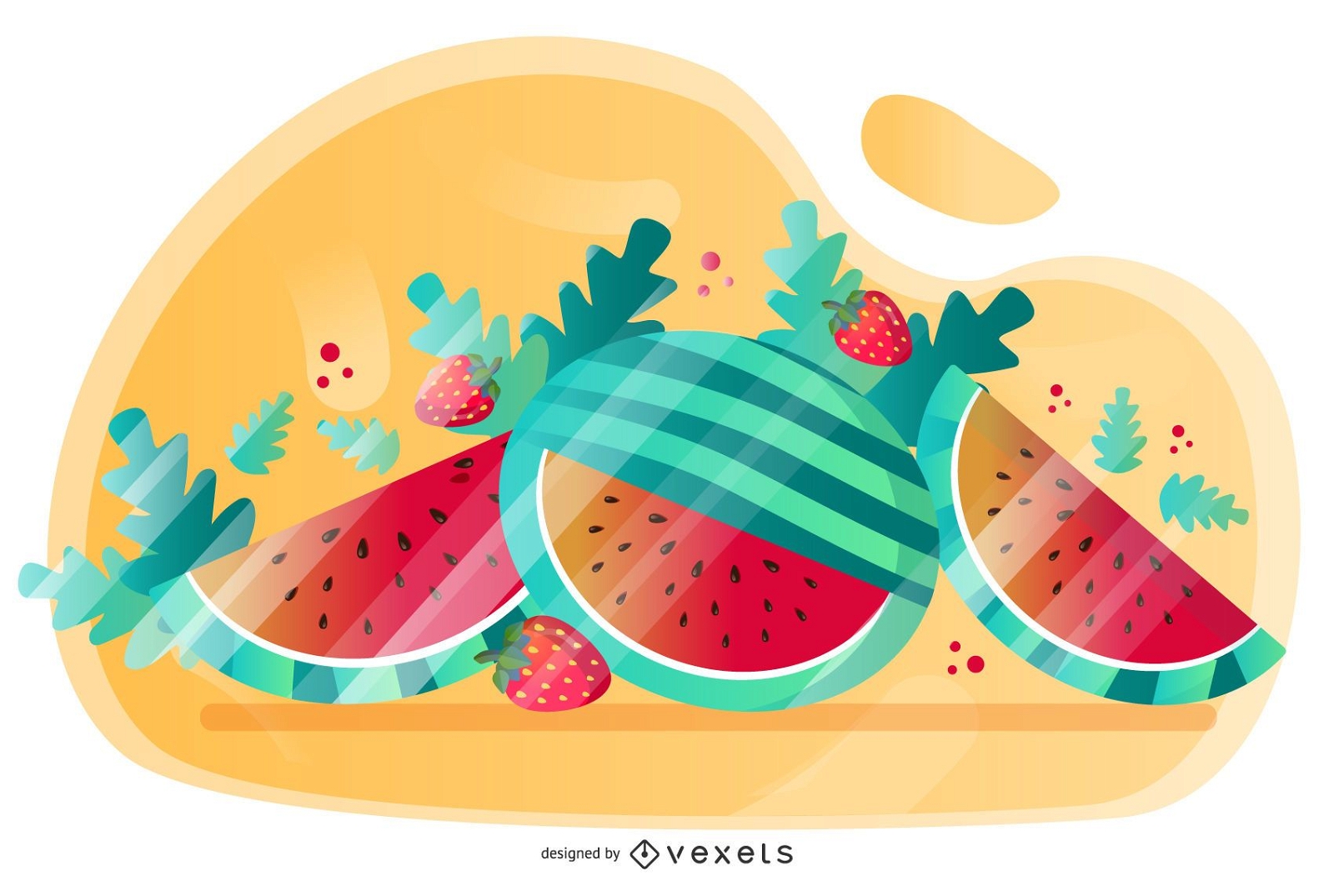 Wassermelonen-Vektor-k?nstlerisches Design