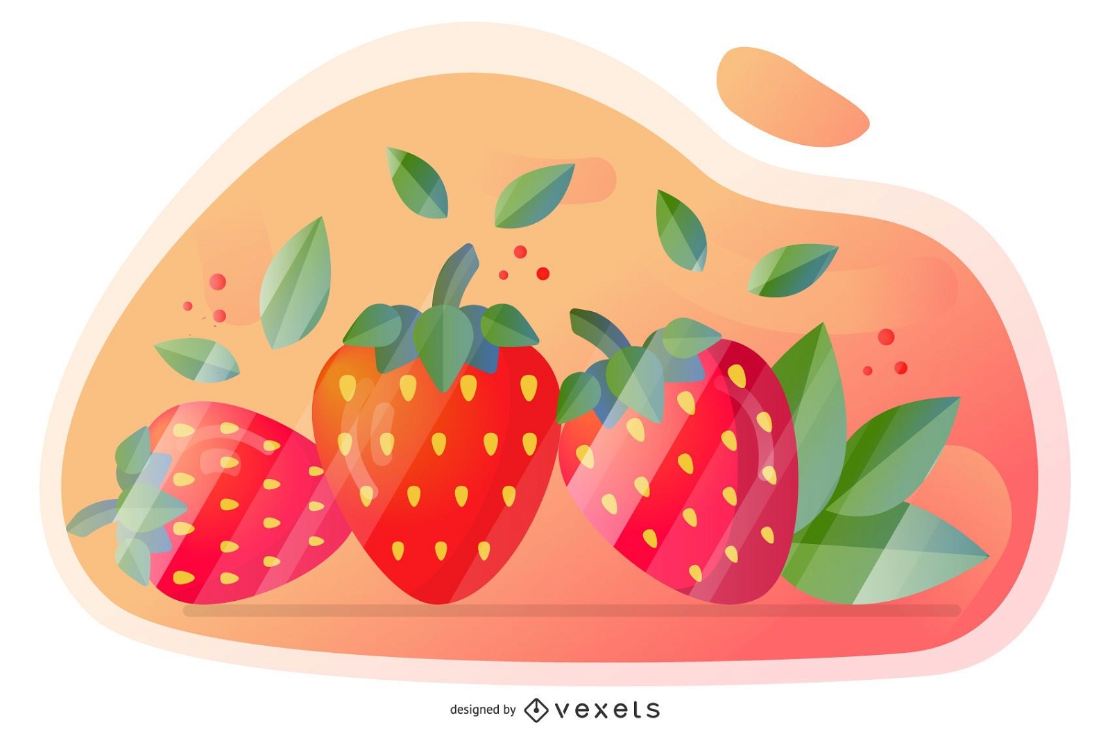 Erdbeer-Vektor-künstlerisches Design