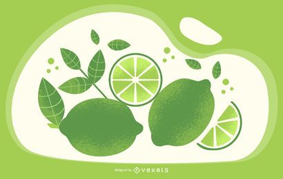 Hellgrüne künstlerische Illustration