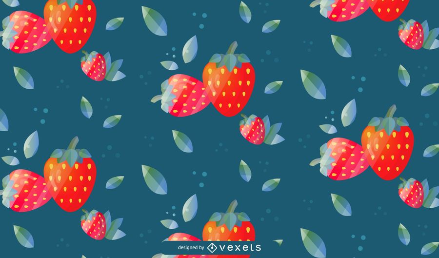Strawberry Pattern Background Design Strawberry Pattern Background Design