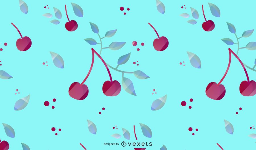 Diseño de fondo de patrón de cereza Diseño de fondo de patrón de cereza