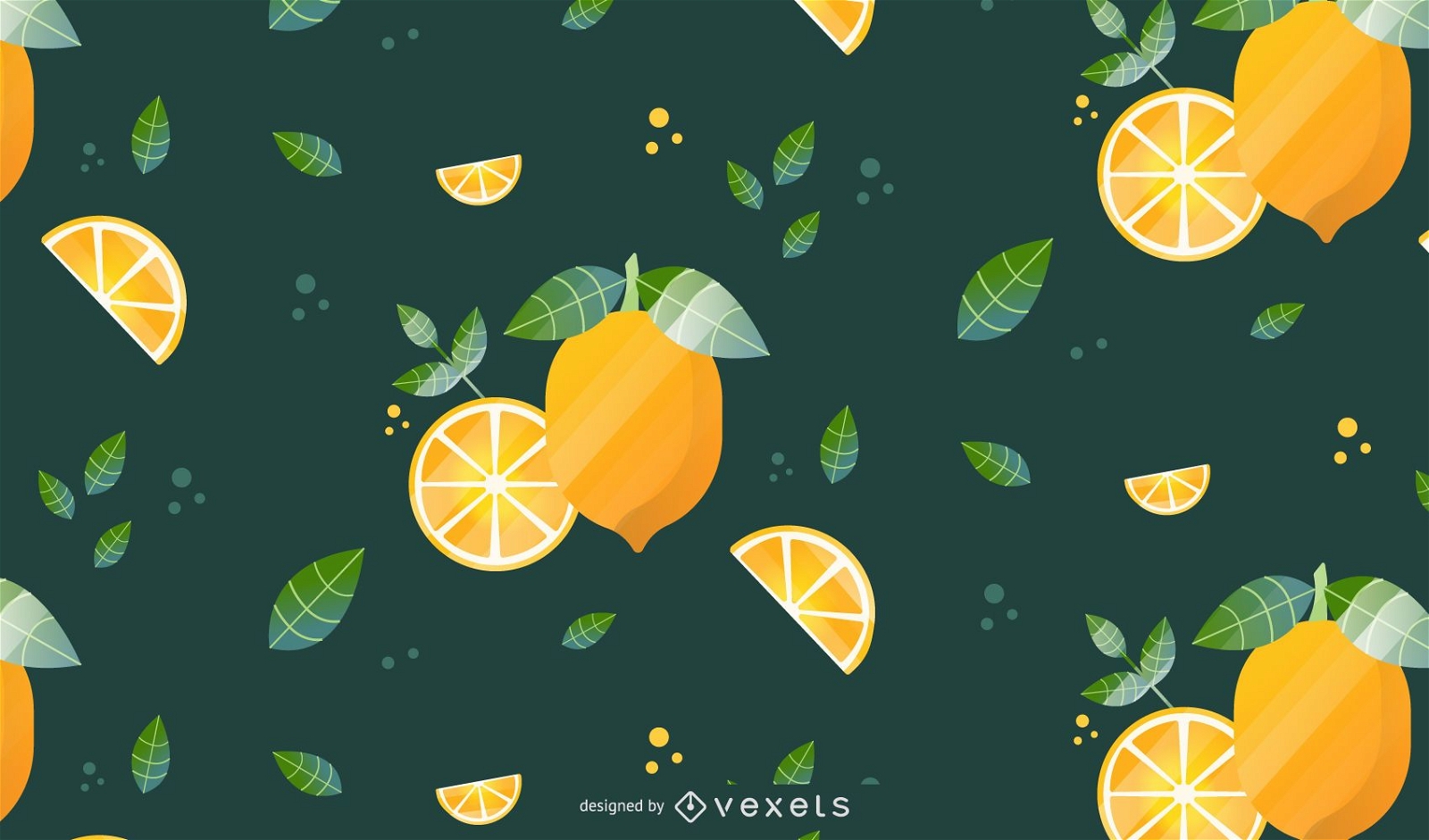 Lemon Pattern Background Design