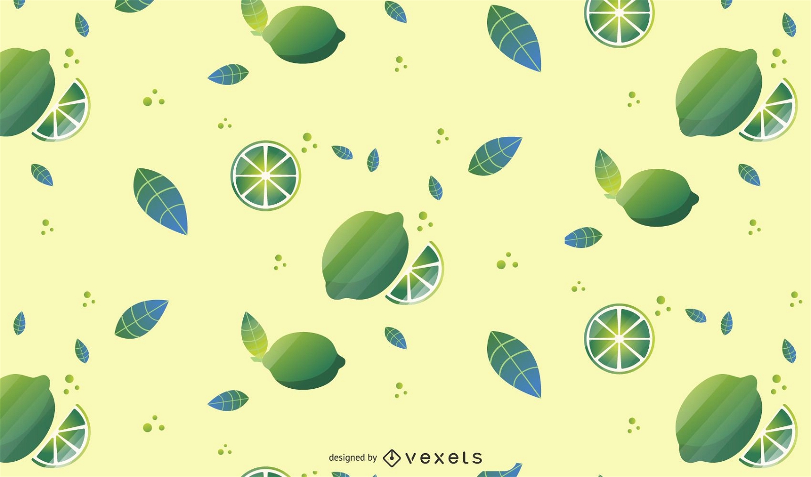Lime Fruit Pattern Background Design